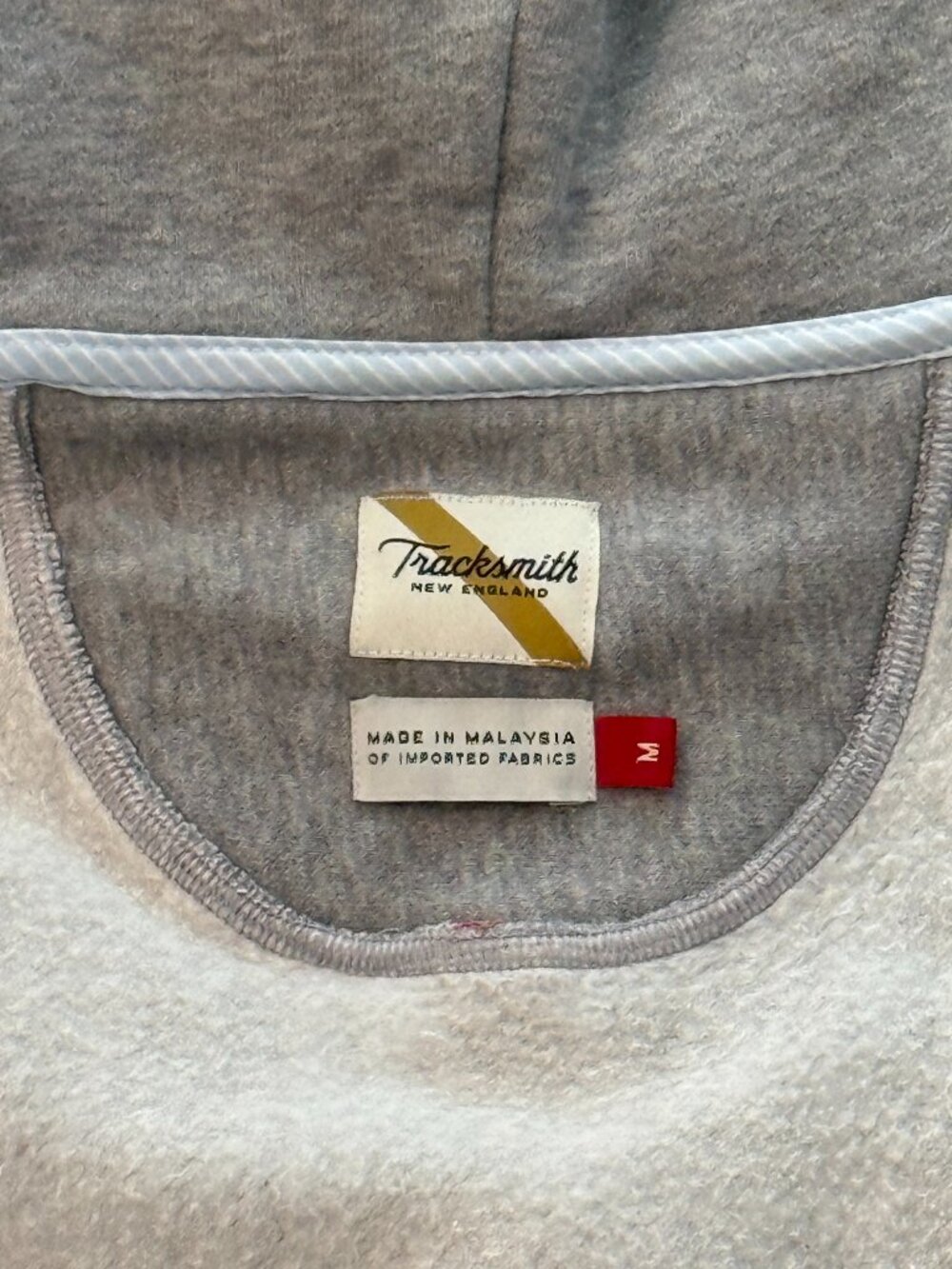Tracksmith Hoodie, Grey (size M - fits L/XL)